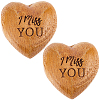 2Pcs Beech Wood Display Decorations AJEW-CN0002-86-1