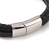 Braided Microfiber Leather Multi-strand Bracelets LS-BJEW-B096-07C-3