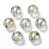 UV Plating Transparent Rainbow Iridescent Acrylic Beads TACR-D010-07B-2