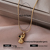 Vintage 304 Stainless Steel Enamel Pendant Necklaces for Women UW9109-1-1