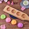 Flat Round Wooden Press Mooncake Molds BAKE-SZ0001-09-2
