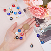 20Pcs 5 Colors Handmade Lampwork Evil Eye Pendants LAMP-HY0001-03-3