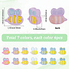 42Pcs 7 Colors Transparent Acrylic Beads MACR-SC0001-98-2