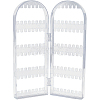 PS Plastic Earring Display Folding Screen Stands with 2 Folding Panels ODIS-WH0043-142B-02-5