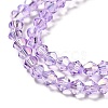 Transparent Electroplate Glass Beads Strands EGLA-S056-4mm-23-3