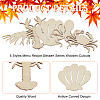 100Pcs 5 Styles Unfinished Wooden Cutouts WOOD-OC0002-87-4