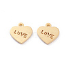 Valentine's Day 304 Stainless Steel Charms STAS-I151-28G-1