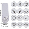 Iron Metal Stamps AJEW-BC0005-77D-2