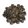 4-Petal Tibetan Style Alloy Flower Bead Caps X-TIBE-S222-AB-NR-1