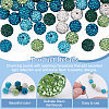 100Pcs 5 Colors Polymer Clay Pave Rhinestone Beads RB-OC0001-10B-4