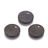 304 Stainless Steel Textured Pendants X-STAS-I098-01-15mm-B-3