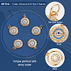 Brass Micro Pave Cubic Zirconia Pendants KK-BBC0003-39-4
