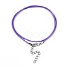 Waxed Cotton Cord Necklace Making MAK-S034-021-3