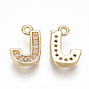 Brass Cubic Zirconia Charms KK-S348-330J-2