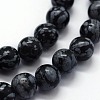 Natural Snowflake Obsidian Beads Strands G-I199-36-6mm-3