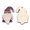 Christmas Single Face Printed Wood Big Pendants WOOD-H102-01G-3