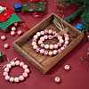 Painted Natural Wood Beads WOOD-SZ0001-10-6