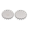 Tarnish Resistant 304 Stainless Steel Cabochon Settings STAS-P249-13A-P-1