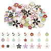 40Pcs 5 Styles Random Color Alloy Enamel Charms ENAM-YW0004-79B-1