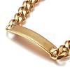 304 Stainless Steel Cuban Link Chain Bracelets BJEW-L661-02G-2