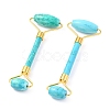 Natural Turquoise Brass Face Massager MRMJ-G009-41G-1