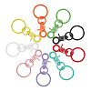 Baking Painted Alloy Swivel Keychain Clasp Findings KEYC-PH0001-34-1