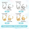 4Pcs 4 Styles Stainless Steel Cuff Pad Ring Settings FIND-LP0001-09-2