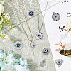 32Pcs 8 Style Evil Eye Alloy Enamel Pendants PALLOY-DC0001-24-5