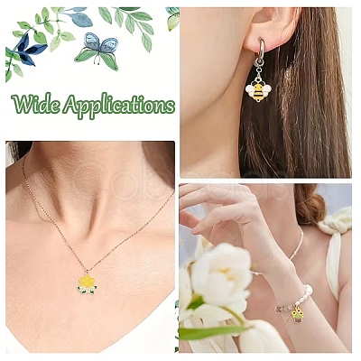 30Pcs 15 Styles Alloy Enamel Charms ENAM-YW0008-39-1