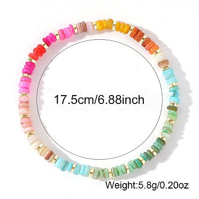 Christmas Natural Shell Beads Stretch Bracelets for Women NE0130-1