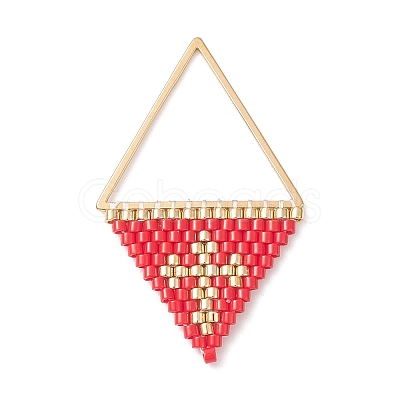Handmade Japanese Seed Beads Pendants PALLOY-MZ00136-01-1