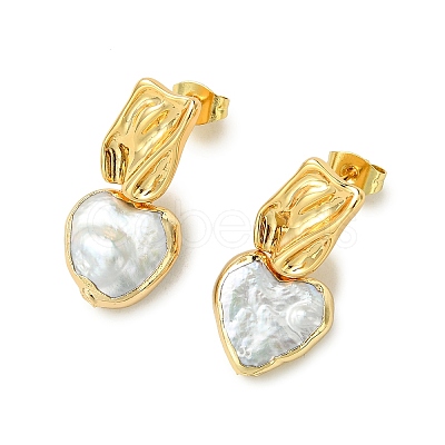 304 Stainless Steel Stud Dangle Earrings EJEW-JE07240-01-1