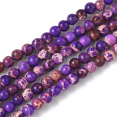 Dyed Natural Regalite/Imperial Jasper/Sea Sediment Jasper Beads Strands G-B124-C05-07-1