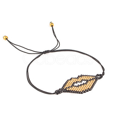 Glass Seed Beaded Link Bracelets IH4202-1-1
