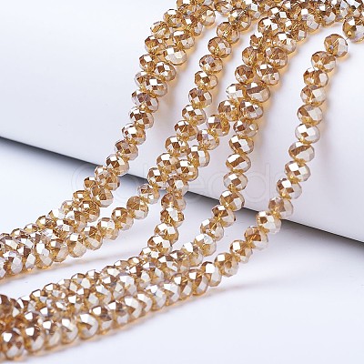 Electroplate Glass Beads Strands EGLA-A034-T2mm-C08-1