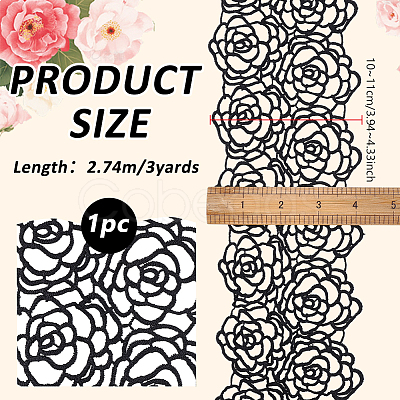 Polyester Lace Trim OCOR-WH0111-142A-1