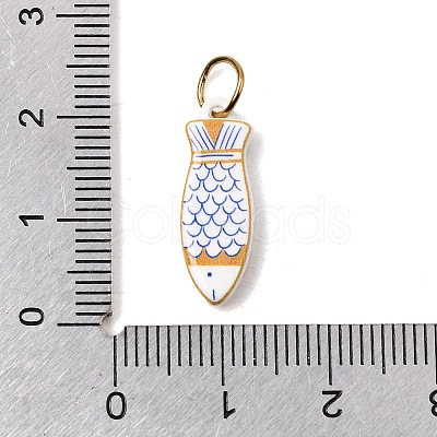 Printing 304 Stainless Steel Pendants STAS-K304-13B-G-1