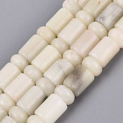 Natural White African Opal Beads Strands G-Q616-09N-1