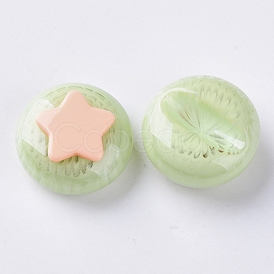 Two Tone Acrylic Cabochons SACR-N007-25-1