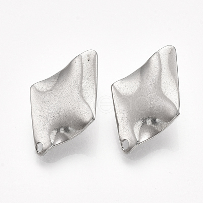 Non-Tarnish 304 Stainless Steel Stud Earring Findings X-STAS-S079-56B-1