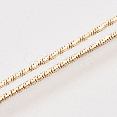 Brass Square Snake Chain Necklace Making MAK-T006-10A-KC-1