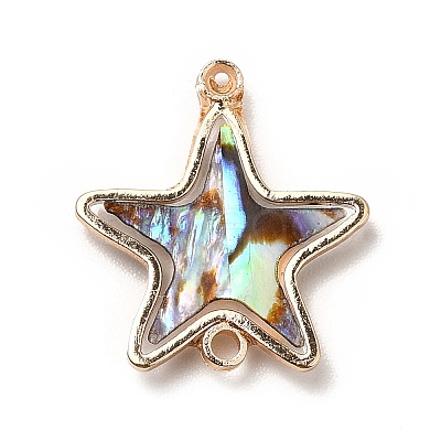 Rack Plating Brass Enamel Connector Charms KK-K252-11G-02-1