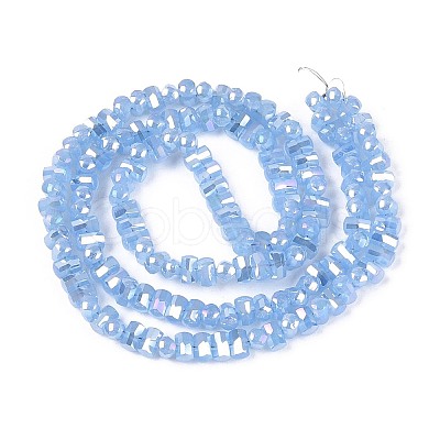 Electroplate Imitation Jade Glass Beads Strands EGLA-N022-09A-D01-1