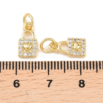 Brass Micro Pave Cubic Zirconia Pendants X-KK-B167-18G-1