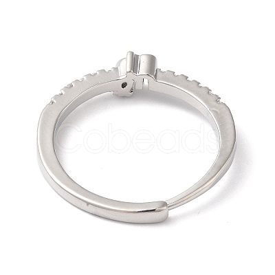 Rack Plating Brass Clear Cubic Zirconia Constellation Adjustable Rings for Women RJEW-S407-08P-01-1
