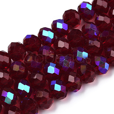 Electroplate Glass Beads Strands EGLA-A034-T4mm-L21-1