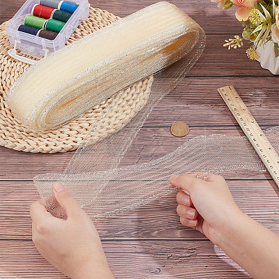 Polyester Mesh Fabric DIY-WH0671-002A-1