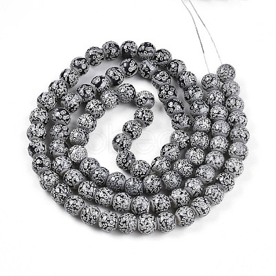 Transparent Baking Paint Glass Beads Strands DGLA-N009-10mm-10-1