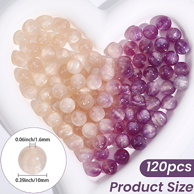 120Pcs Opaque UV Reactive Beads RESI-PA0001-35C-1