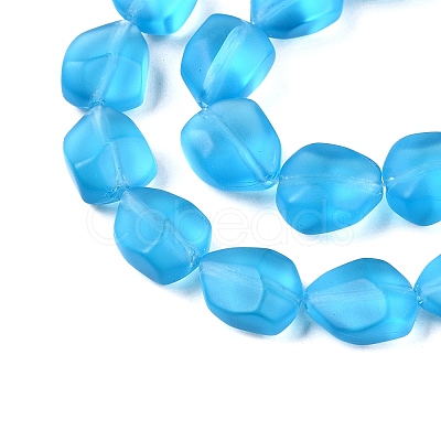 Frosted Glass Beads Strands GLAA-T023-30G-1